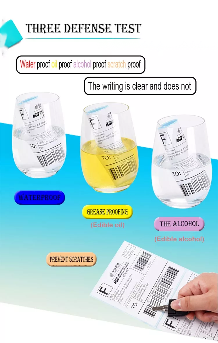 Three proof thermal paper self-adhesive label printing paper 60mm * 30mm * 1000 sheets / roll * 50 rolls / box